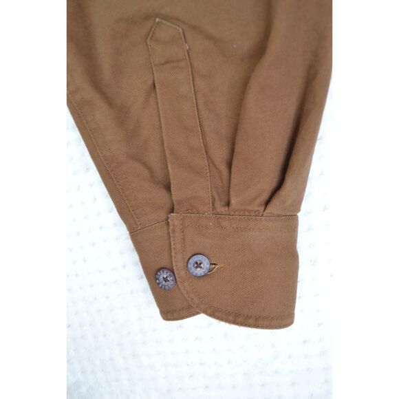 Moose Creek Men's Large Brown Canvas Sherpa Jacket - Picture 11 of 14